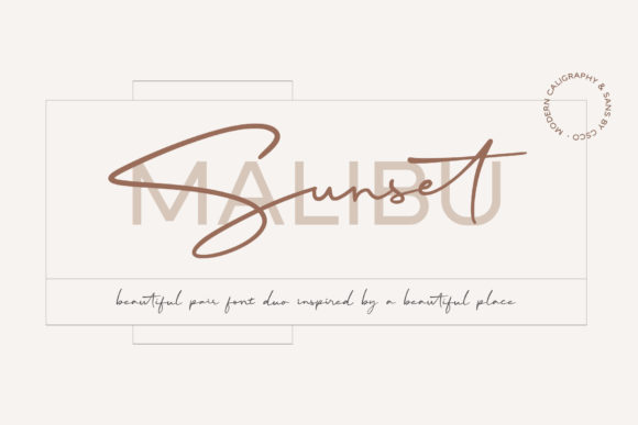 Malibu Sunset: The Perfect Duo Font for Crafters