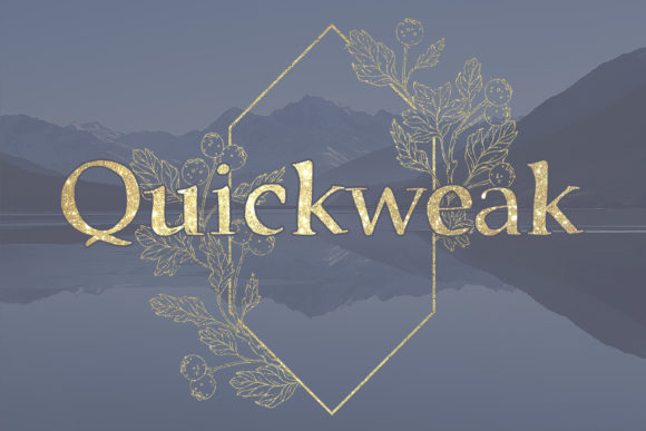 Quickweak: An Elegant Display Font for Editorial Design