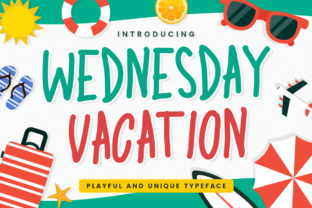 Wednesday Vacation: A Display Font That Makes Your Business Feel Fun